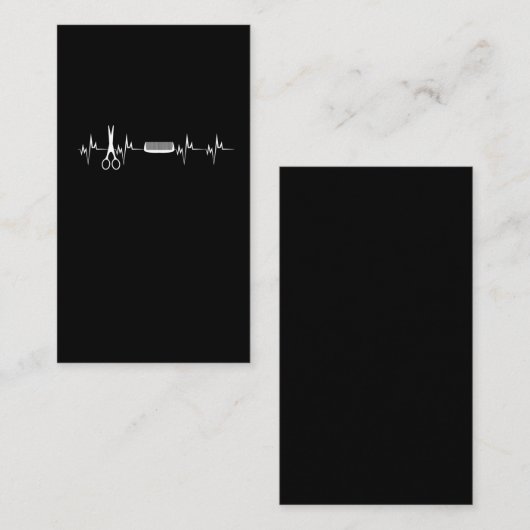 Hairstylist Heartbeat Hairdresser Visitekaartje (Voorkant / Achterkant)