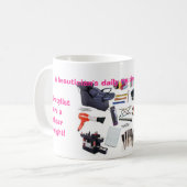 Hairstylist is een snede boven koffiemok (Voorkant links)