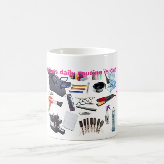 Hairstylist is een snede boven koffiemok (Center)