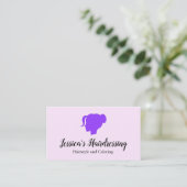 Hairstylist Salon Minimalist Logo Business Card Visitekaartje (Staand voorkant)