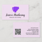 Hairstylist Salon Minimalist Logo Business Card Visitekaartje (Voorkant / Achterkant)