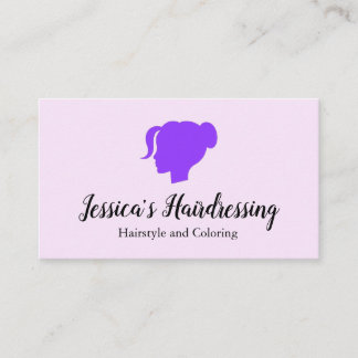 Hairstylist Salon Minimalist Logo Business Card Visitekaartje