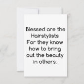 HAIRSTYLISTEN BEDANKKAART (Voorkant)