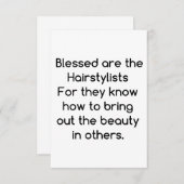 HAIRSTYLISTEN BEDANKKAART (Voorkant / Achterkant)