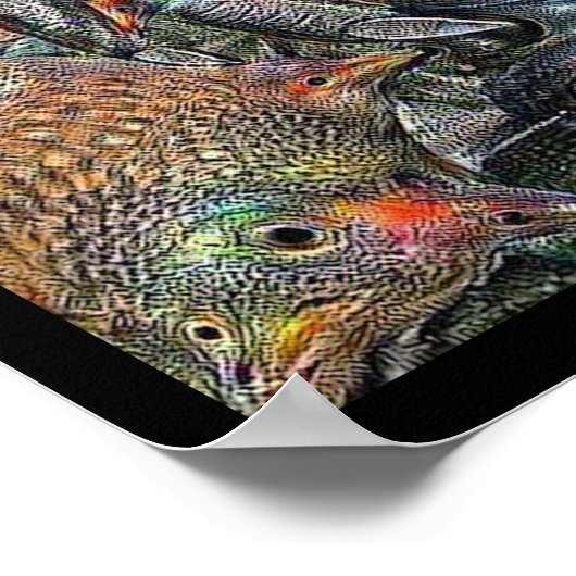 Hairy Alien Deep Dream Poster (Hoek)