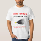 Hairy Henry's Custom Hair Jigs T Shirt (Voorkant)