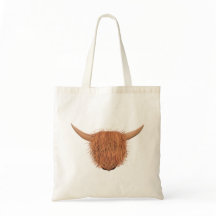 Hairy Highland Cow Canvas tas