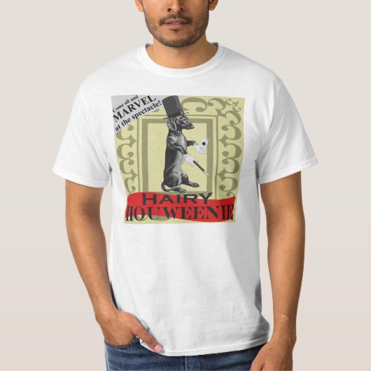 HAIRY HOUWEENIE - Dachshund Weenie Dog T-shirt (Voorkant)