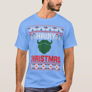 Hairy kerstbeard Ugly Xmas Sweater T-shirt