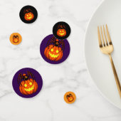 Hairy Spider and Pumpkin Jack op lantaarn uitsnede Confetti (Groep)