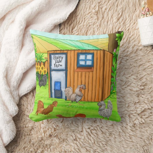 Hairy Tale Boerderij - Hairy Rooster Tales Kussen (Deken)
