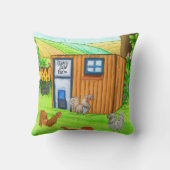 Hairy Tale Boerderij - Hairy Rooster Tales Kussen (Achterkant)