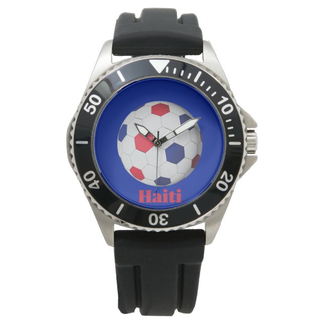 Haïtaans Voetbal Horloge (Voorkant)