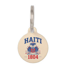 Haïti 1804 Patriottische Vintage Vlag Grafisch Erf Huisdierpenning