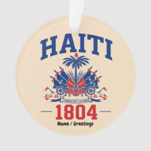 Haïti 1804 Patriottische Vintage Vlag Grafisch Erf Ornament
