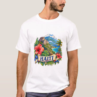 Haïti Aquarel Caribisch Reis T-Shirt