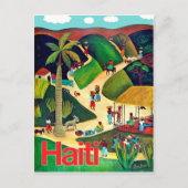 Haïti, autochtone mensen in het tropische dorp, vi briefkaart (Voorkant)