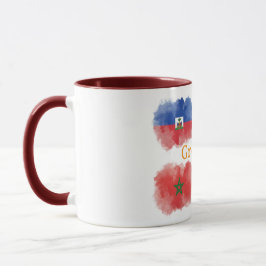 Haiti Brazil Morocco Scotland Watercolor Flag Mug  Mok