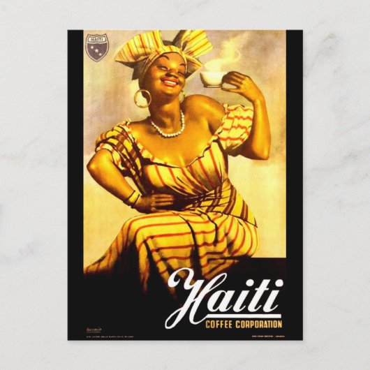 Haïti Coffee Corporation ad 1950 Briefkaart (Voorkant)