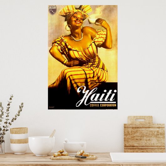 Haïti Coffee Corporation ad 1950 Poster (Keuken)