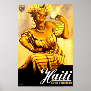 Haïti Coffee Corporation ad 1950 Poster