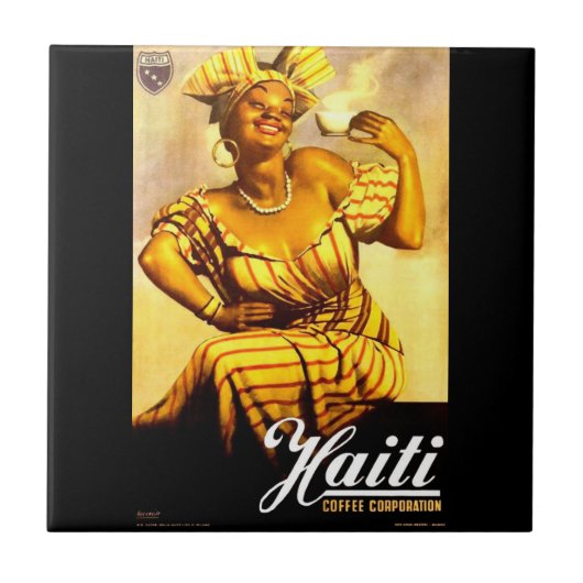 Haïti Coffee Corporation ad 1950 Tegeltje (Voorkant)