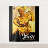 Haiti Coffee Corporation uit 1950 en gedrukt Wandkleed (Voorkant)
