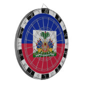 Haïti Dartboard en Haïtiaanse vlag/spelraad Dartbord (Voorkant Links)
