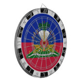 Haïti Dartboard en Haïtiaanse vlag/witspelbord Dartbord (Voorkant Links)