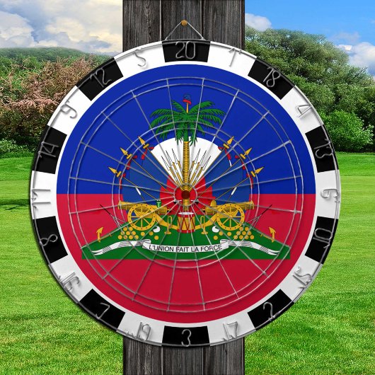 Haïti Dartboard en Haïtiaanse vlag/witspelbord Dartbord