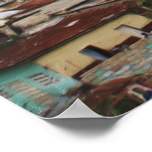 Haïti - Digitale wandschildering / portret Poster (Hoek)