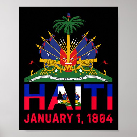 Haïti Eiland Schattige Haïti Onafhankelijkheidsdat Poster (Voorkant)