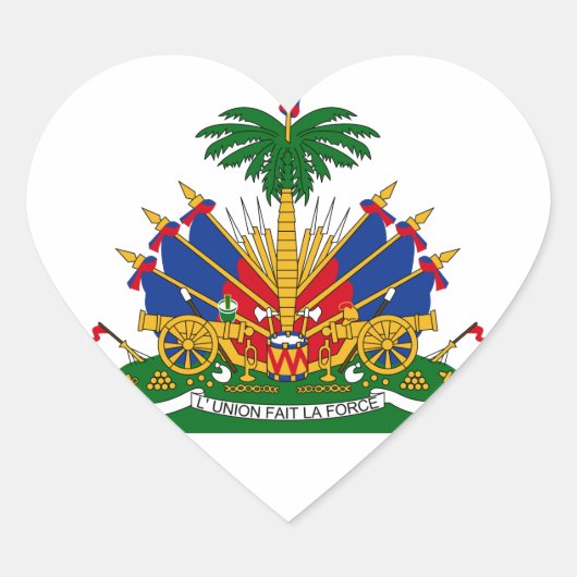 haïti - embleem hart sticker (Voorkant)