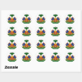 haïti - embleem ronde sticker (Vel)