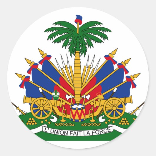 haïti - embleem ronde sticker (Voorkant)