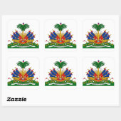 haïti - embleem vierkante sticker (Vel)