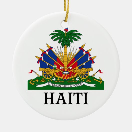 HAITI - embleem/wapen/vlag/symbool Keramisch Ornament (Voorkant)