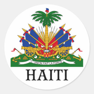 HAÏTI - embleem/wapen/vlag/symbool Ronde Sticker
