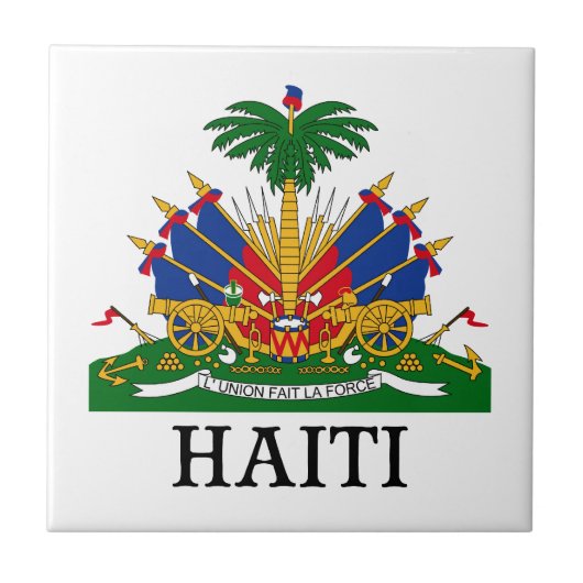 HAITI - embleem/wapen/vlag/symbool Tegeltje (Voorkant)