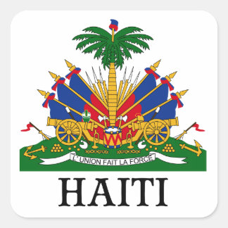 HAÏTI - embleem/wapen/vlag/symbool Vierkante Sticker