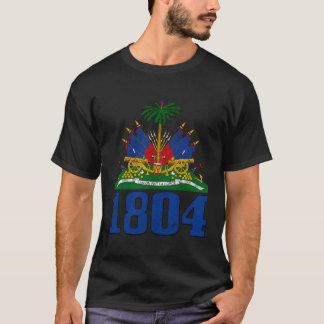Haïti EST 1804 Pride Caribische vlag Haïtiaanse vl T-shirt