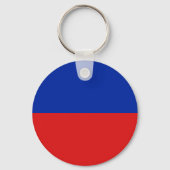 Haiti Fisheye Flag Sleutelhanger (Voorkant)