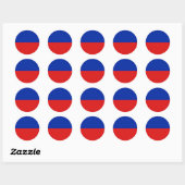 Haiti Fisheye Flag Sticker (Vel)