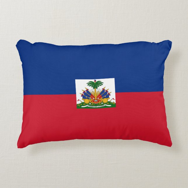 Haiti Flag Accent Kussen (Voorkant)