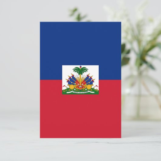 Haiti Flag Bedankkaart (Staand voorkant)