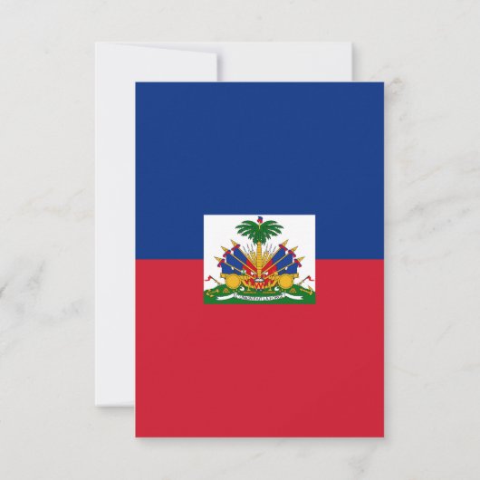 Haiti Flag Bedankkaart (Achterkant)