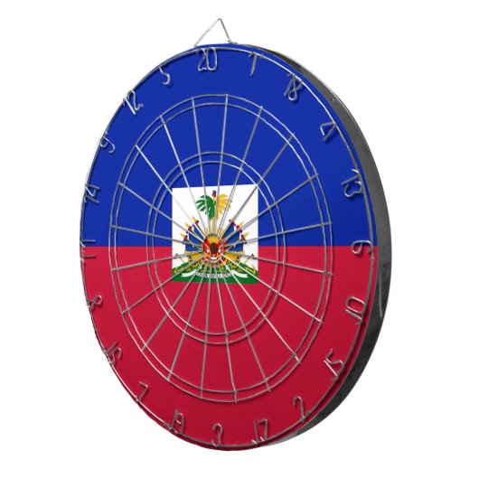 Haiti Flag Dartbord (Voorkant Rechts)