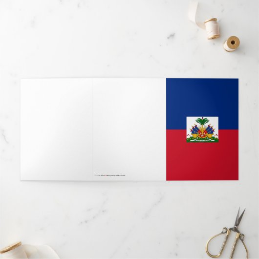 Haiti Flag Drieluik Kaart (Buitenkant)
