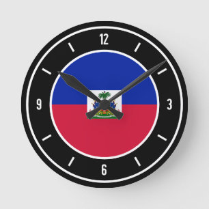 Haiti Flag Elegant Ronde Klok