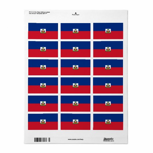 Haiti Flag Etiket (Full Sheet)